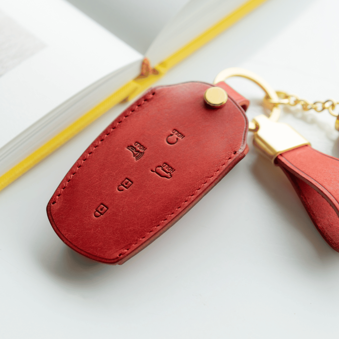 HYUNDAI CARKEY LEATHER CASE (HD4_4,5,6,7,8 Button) - Carendy