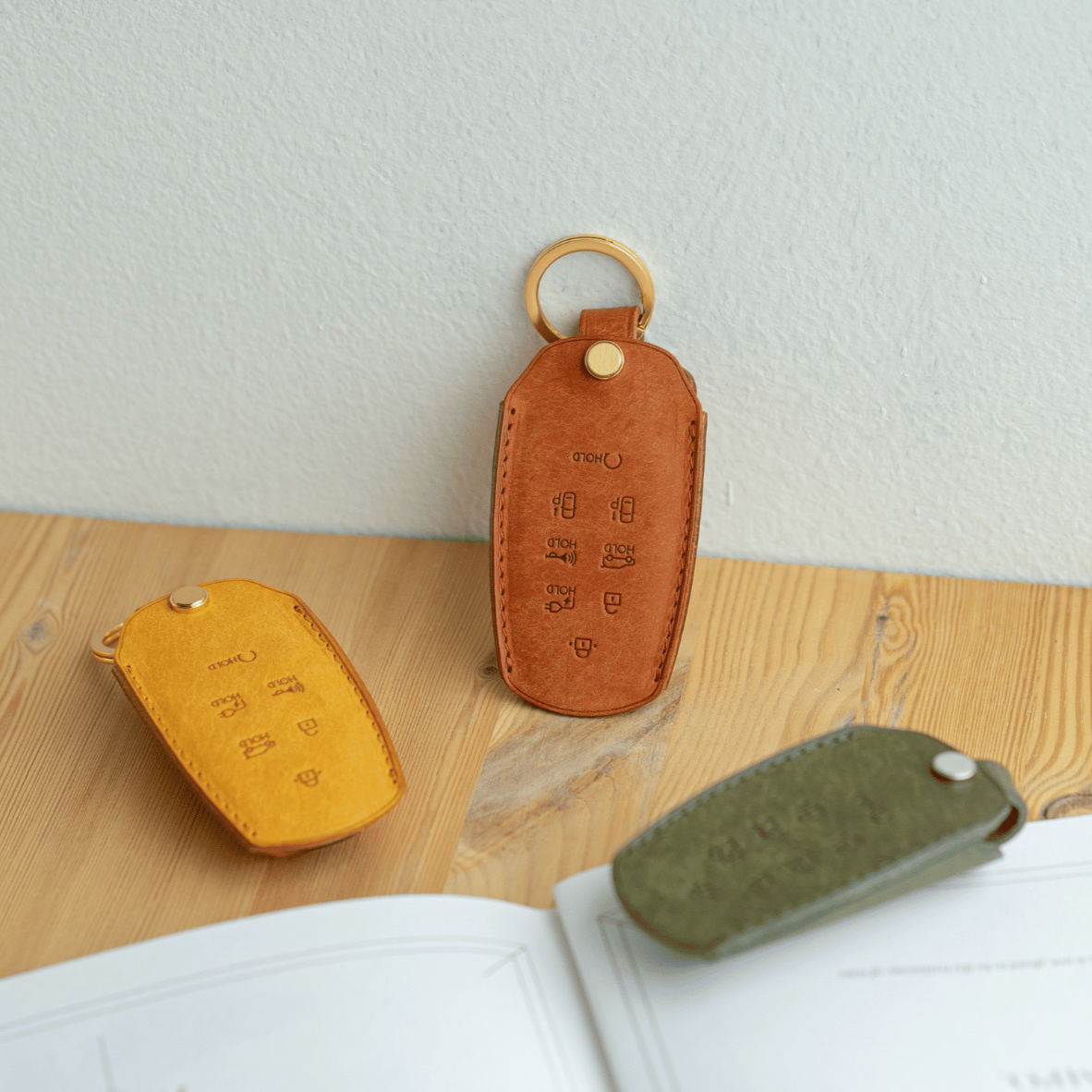 HYUNDAI CARKEY LEATHER CASE (HD4_4,5,6,7,8 Button) - Carendy