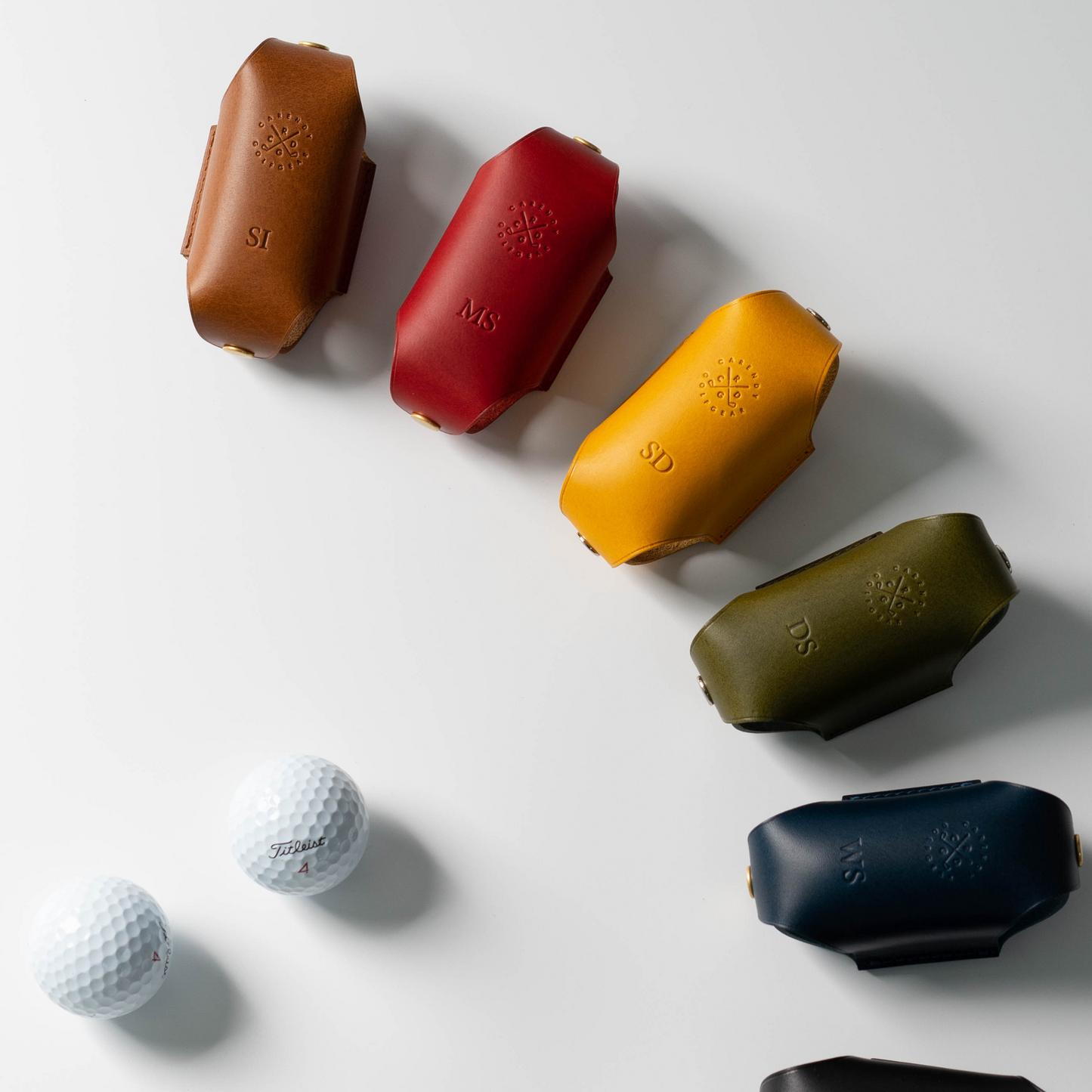 CUSTOM LEATHER TWO BALL POUCH - Carendy