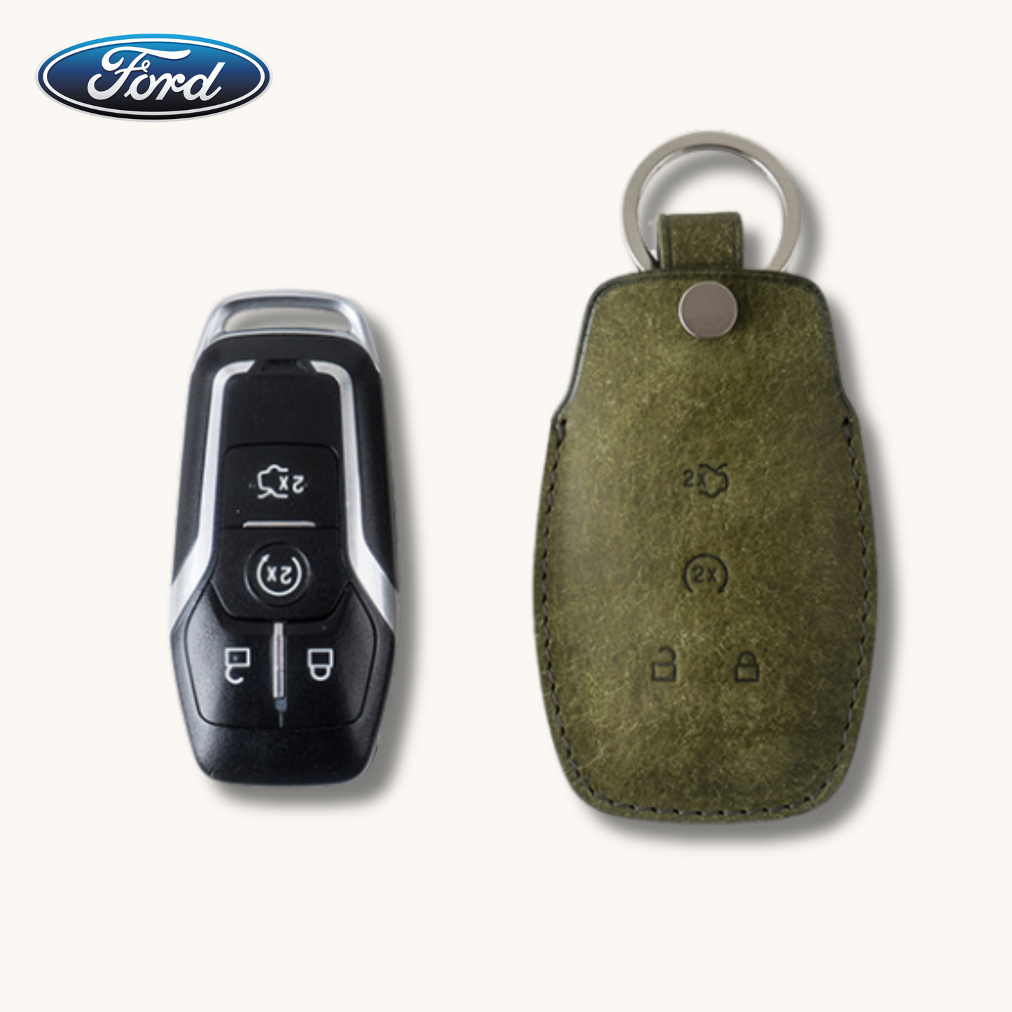 FORD & LINCOLN CARKEY LEATHER CASE (FL1) - Carendy