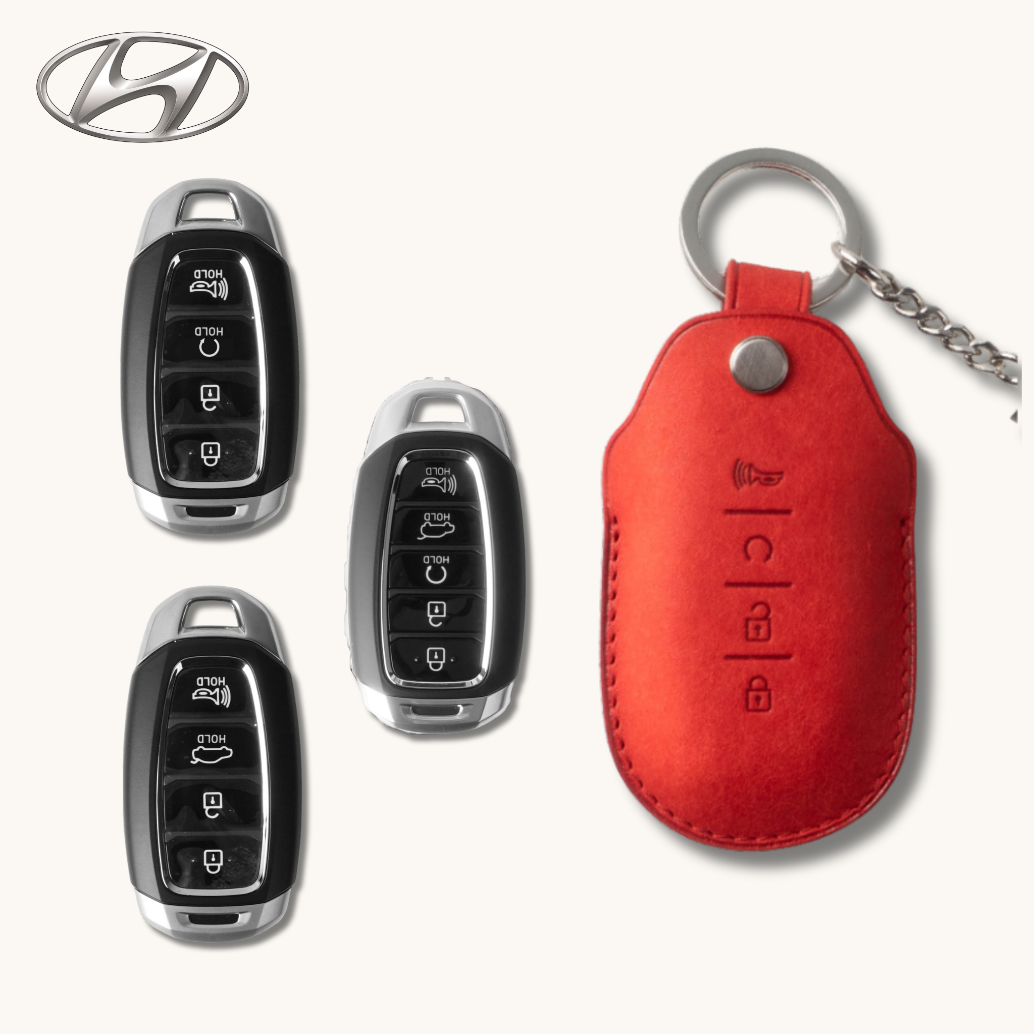 leather car key case hyundai