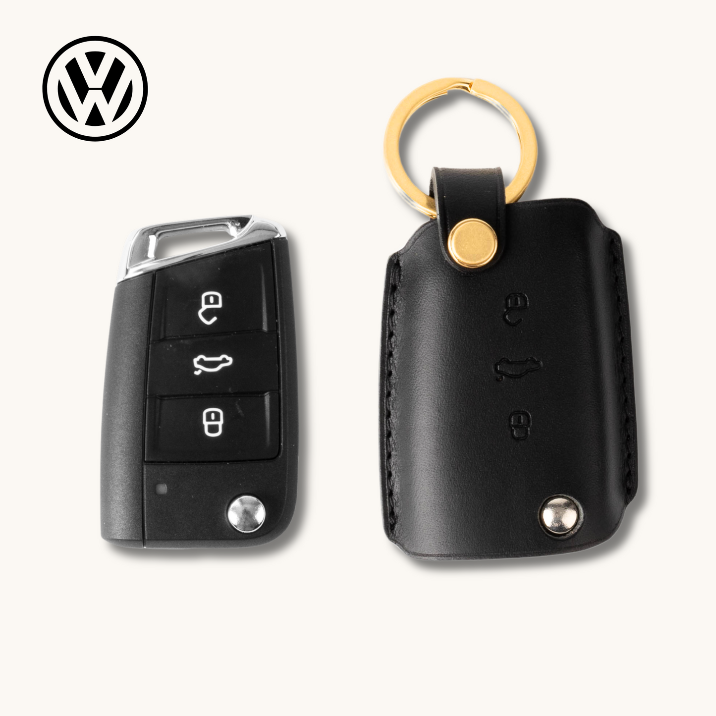 VOLKSWAGEN CARKEY LEATHER CASE (VW2) - Carendy