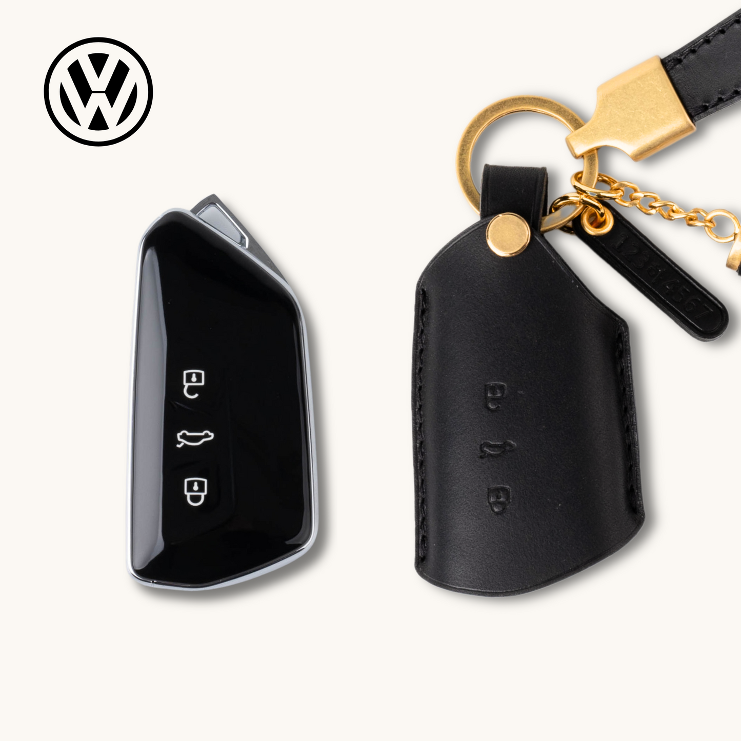 VOLKSWAGEN CARKEY LEATHER CASE (VW4) - Carendy