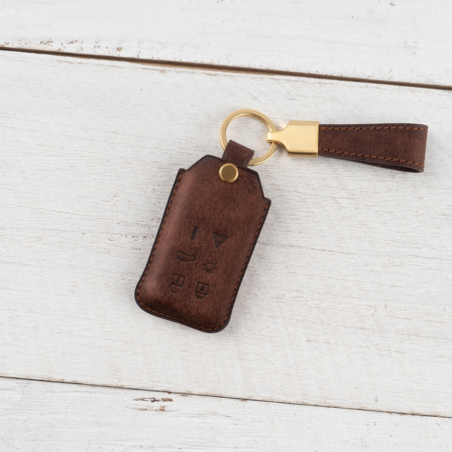 VOLVO CARKEY LEATHER CASE (VO1) - Carendy