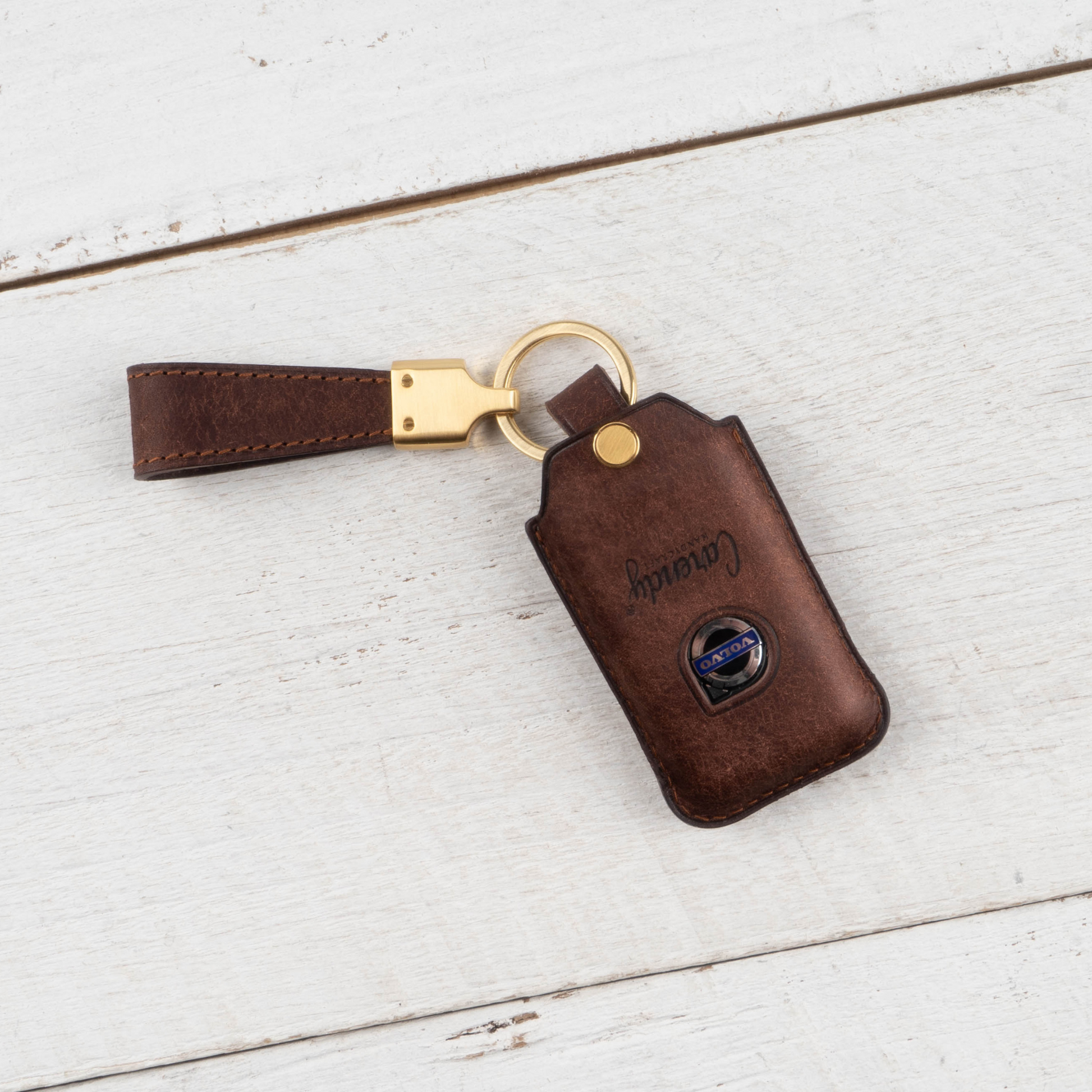 VOLVO CARKEY LEATHER CASE (VO1) - Carendy