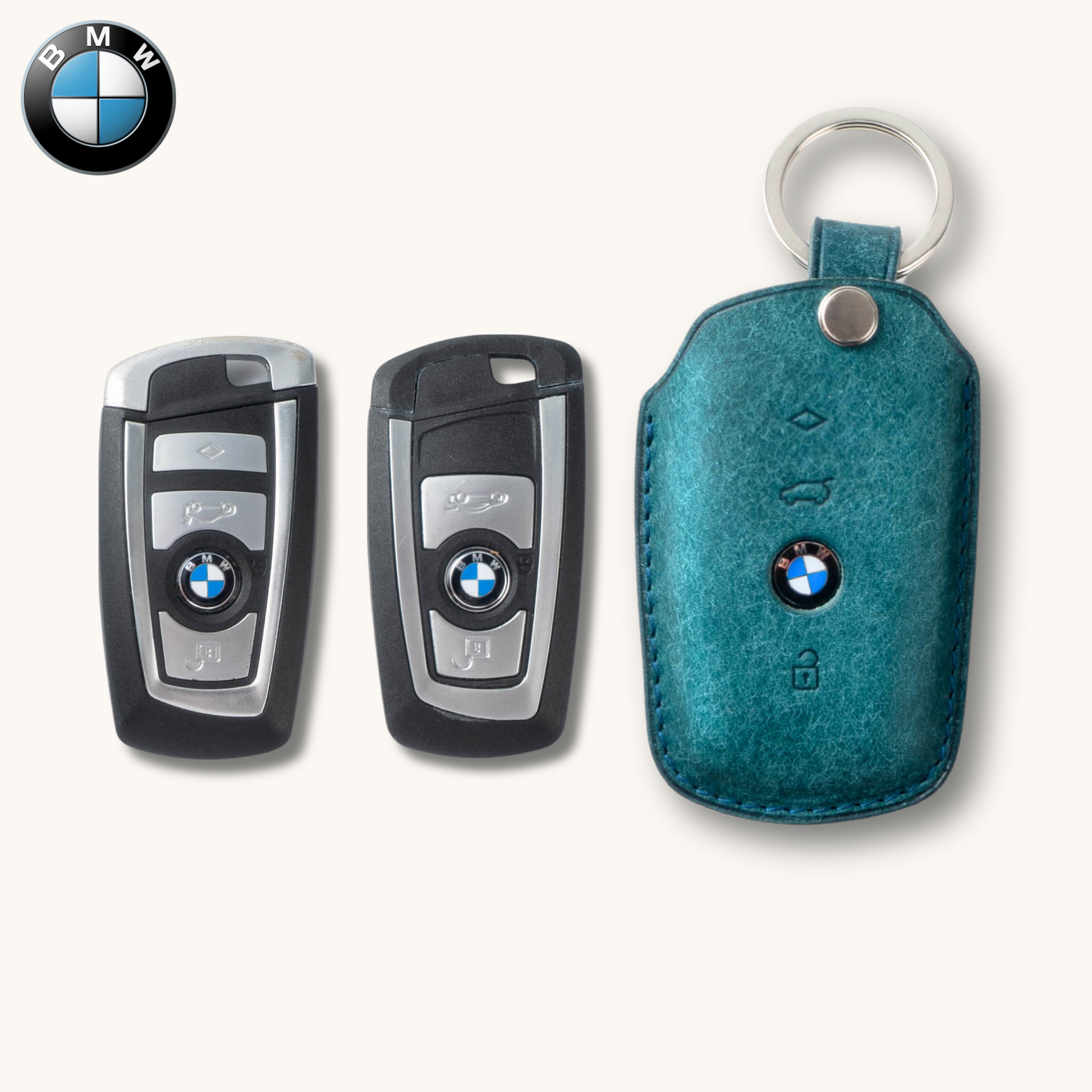 BMW CARKEY LEATHER CASE (BM1_3,4 Button) - Carendy