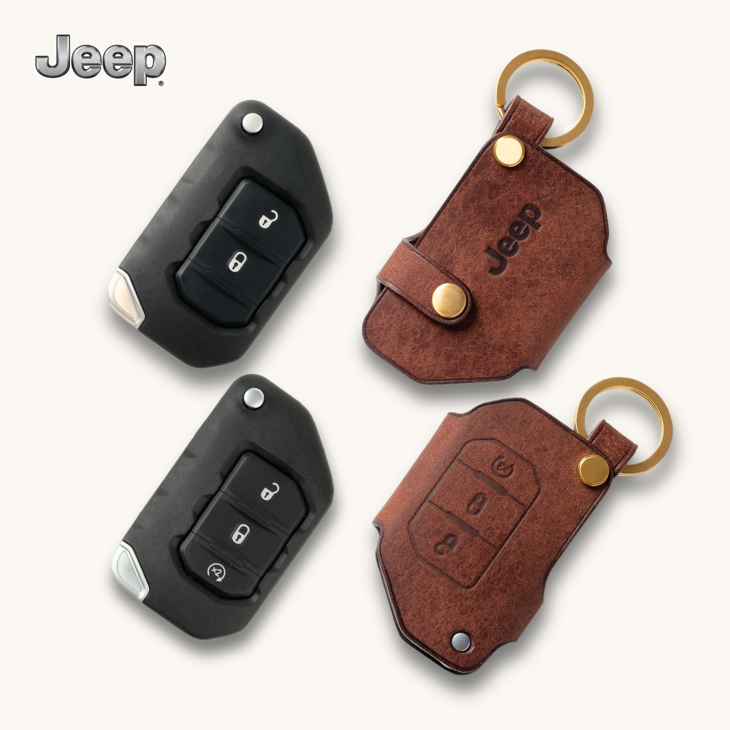 JEEP CARKEY LEATHER CASE (JP2) - Carendy